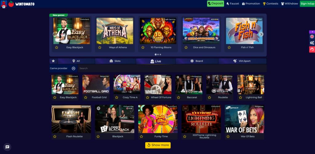 Wintomato Casino