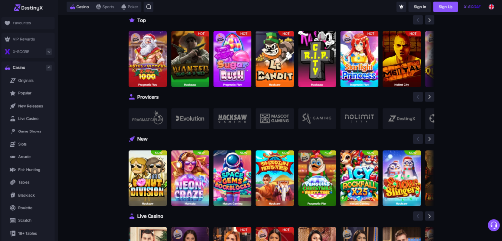 DestinyX Casino