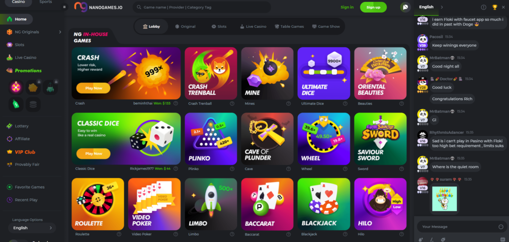 NANOGAMES.io Casino