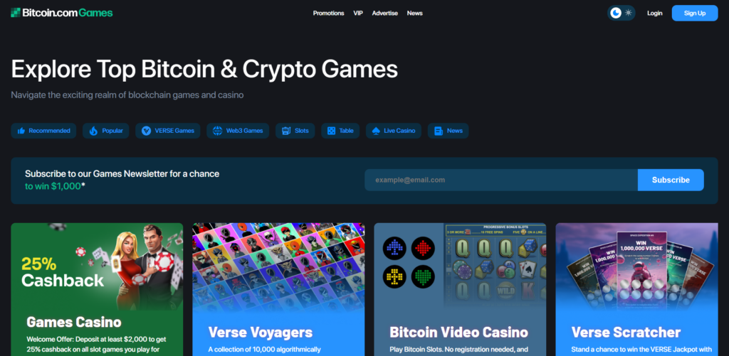 Bitcoin.com Games Casino