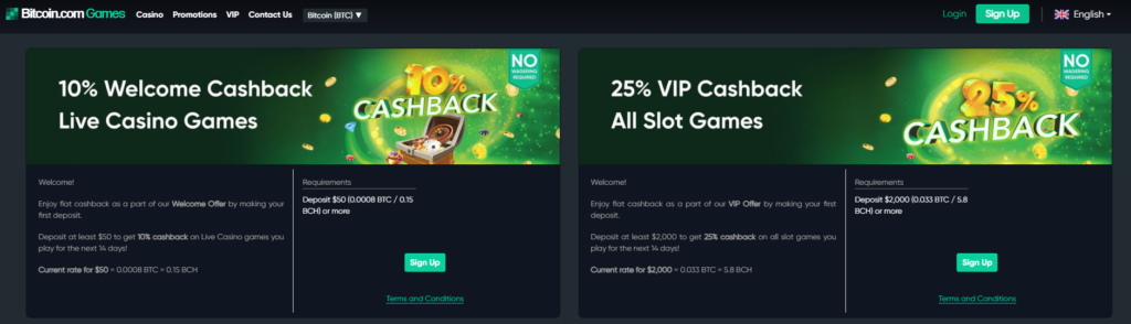 Bitcoin.com Games Casino