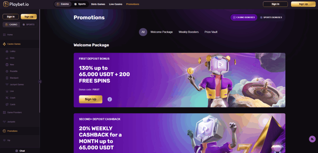 Playbet.io Casino