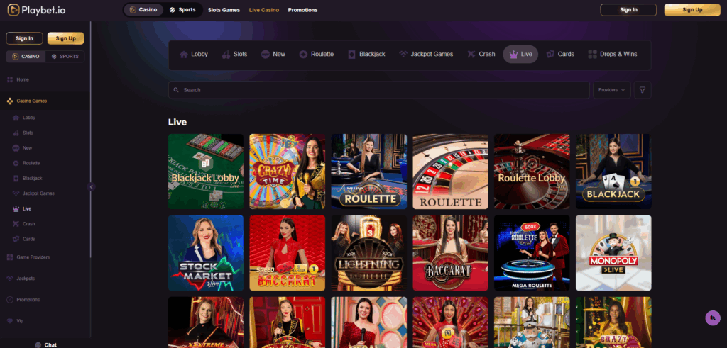 Playbet.io Casino