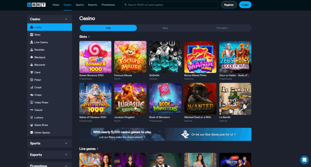 Ubet.io Casino